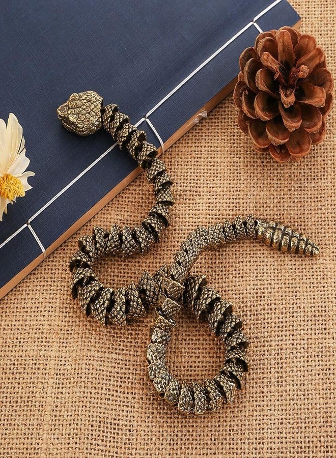SHTWX Brass Snake Statue Sculpture Frgurine Gift for Snake Lover Desktop Display Decorative Decoration (Bronze) - Image 4